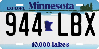 MN license plate 944LBX