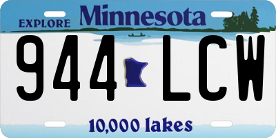 MN license plate 944LCW