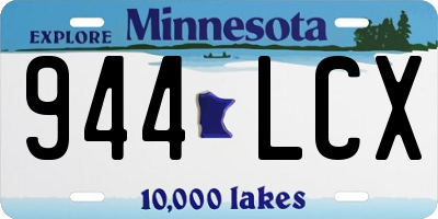 MN license plate 944LCX