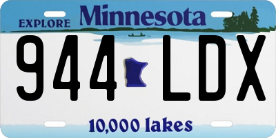MN license plate 944LDX
