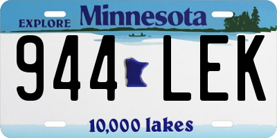 MN license plate 944LEK