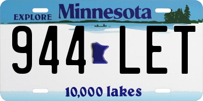 MN license plate 944LET