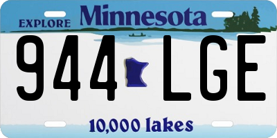 MN license plate 944LGE
