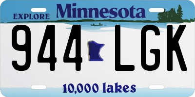 MN license plate 944LGK