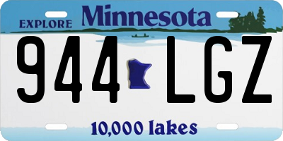 MN license plate 944LGZ