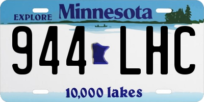 MN license plate 944LHC