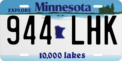 MN license plate 944LHK