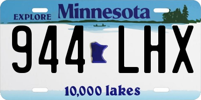 MN license plate 944LHX