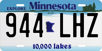 MN license plate 944LHZ