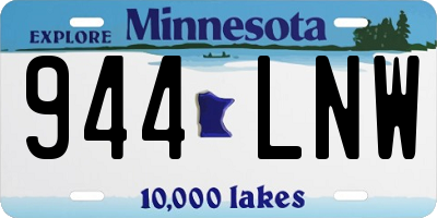 MN license plate 944LNW