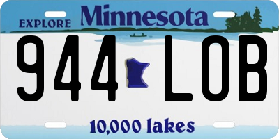 MN license plate 944LOB