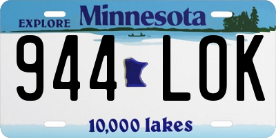 MN license plate 944LOK