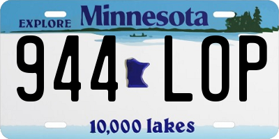 MN license plate 944LOP