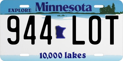MN license plate 944LOT
