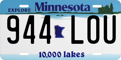 MN license plate 944LOU