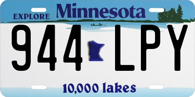 MN license plate 944LPY