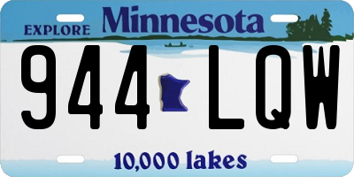 MN license plate 944LQW