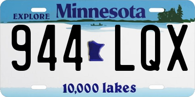 MN license plate 944LQX