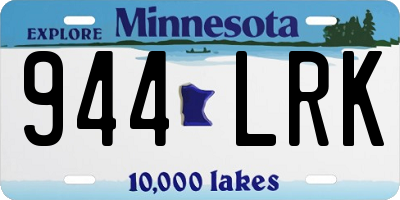 MN license plate 944LRK