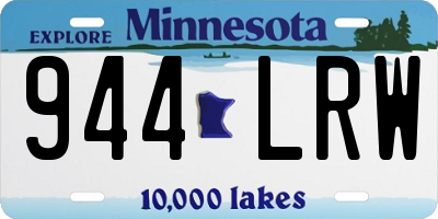 MN license plate 944LRW