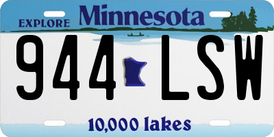 MN license plate 944LSW