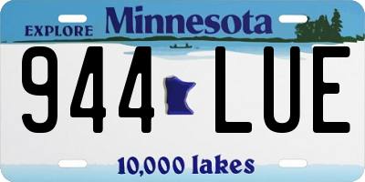 MN license plate 944LUE