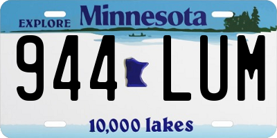 MN license plate 944LUM