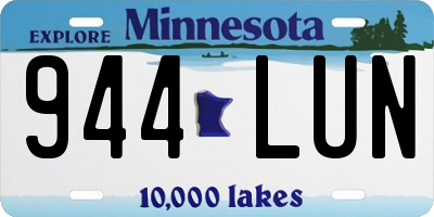 MN license plate 944LUN