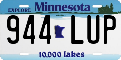 MN license plate 944LUP