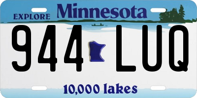 MN license plate 944LUQ