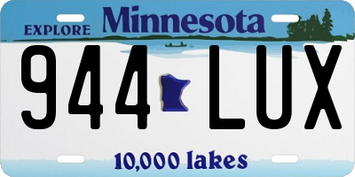 MN license plate 944LUX