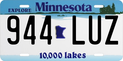 MN license plate 944LUZ