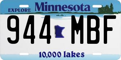 MN license plate 944MBF