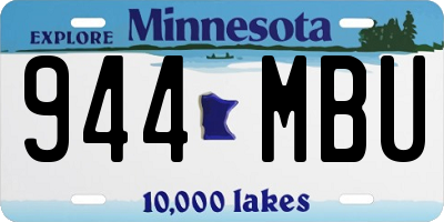 MN license plate 944MBU
