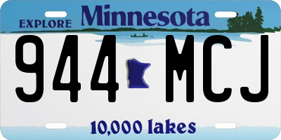 MN license plate 944MCJ