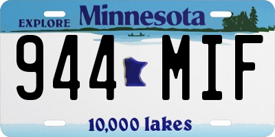MN license plate 944MIF