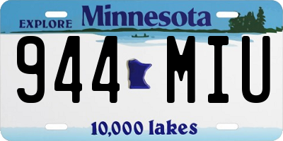 MN license plate 944MIU