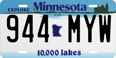 MN license plate 944MYW