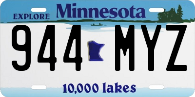 MN license plate 944MYZ