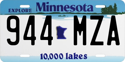 MN license plate 944MZA
