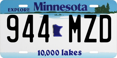 MN license plate 944MZD