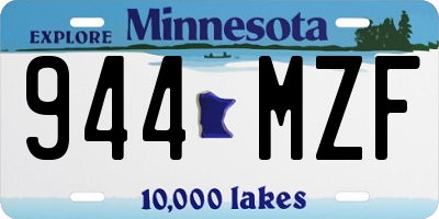 MN license plate 944MZF