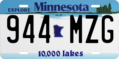 MN license plate 944MZG
