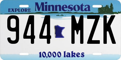 MN license plate 944MZK