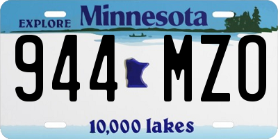 MN license plate 944MZO