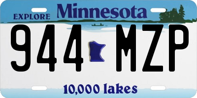 MN license plate 944MZP