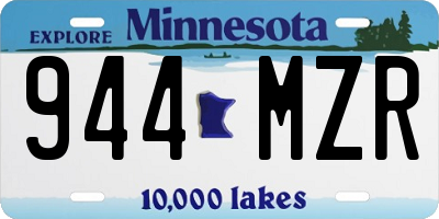 MN license plate 944MZR