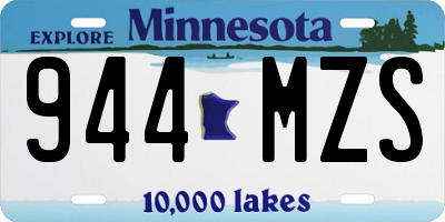 MN license plate 944MZS
