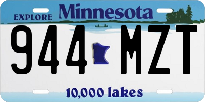 MN license plate 944MZT