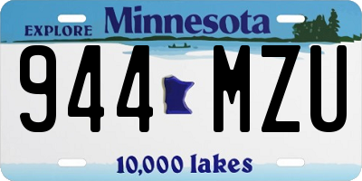 MN license plate 944MZU